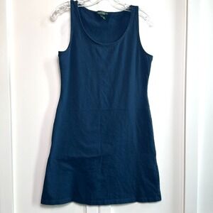 LRL Lauren Jeans Co Ralph Lauren‎ Navy Blue Sleeveless Tank Dress Size S Cotton